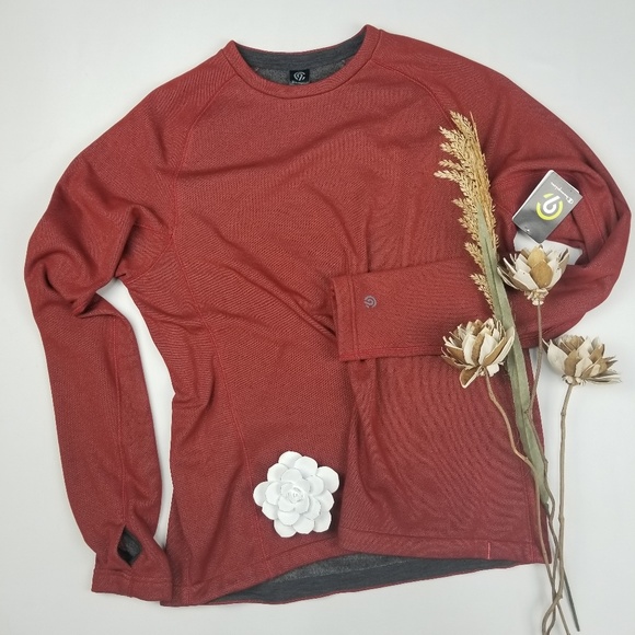 Champion- NWT BrushBack Red Fleece Run Shirt L - Picture 3 of 8